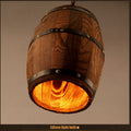 Lampadari in legno a botte di vino