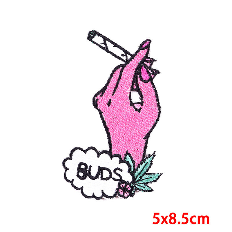 Punk Skull Patch Iron On Embroidered